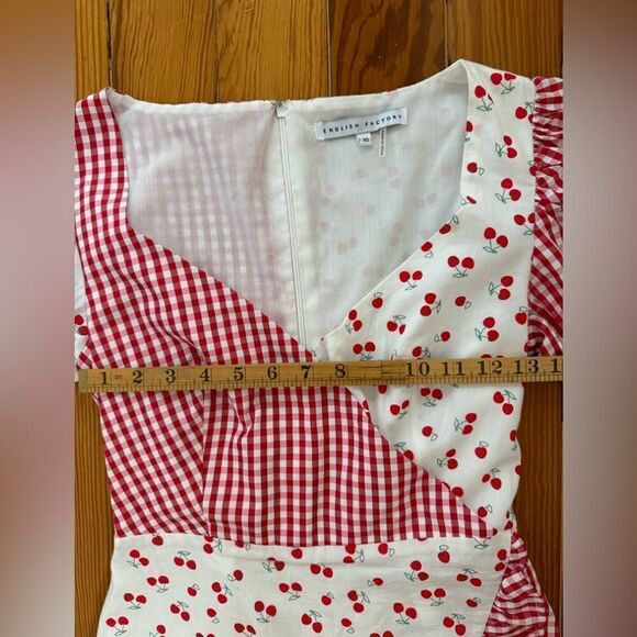 English Factory Cherry Print Dress - Picture 8 of 10